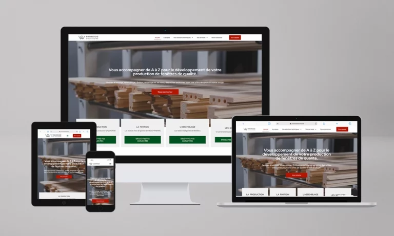 site vitrine prowood en responsive