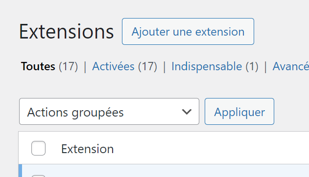 Comment ajouter une extension sur WordPress