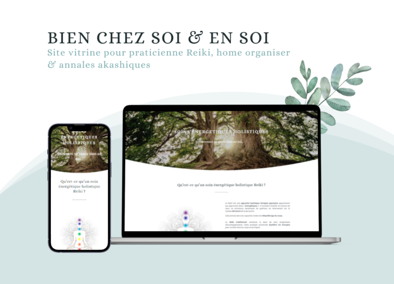 Responsive site vitrine pour soins énergétiques